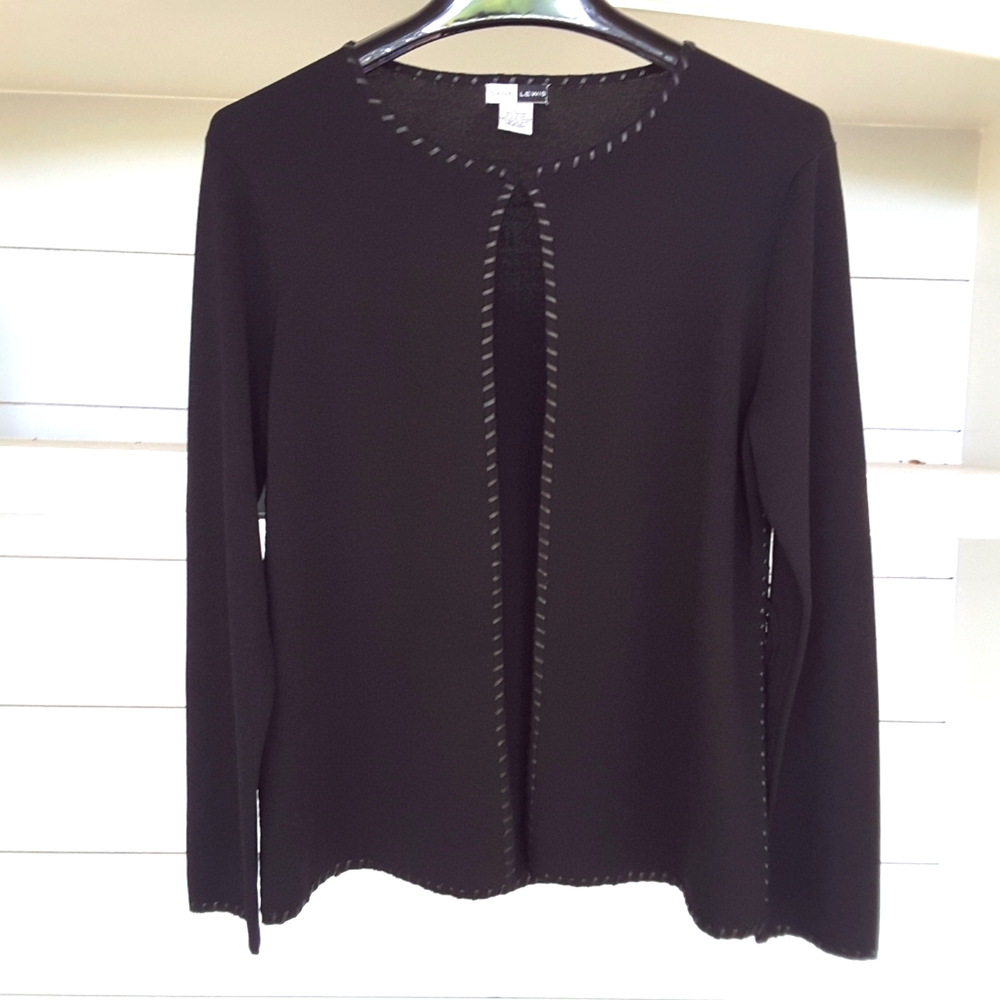 Dane Lewis Black Cardigan Size Large